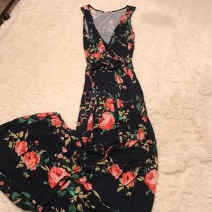 Boutique Floral Waist Tie Dress